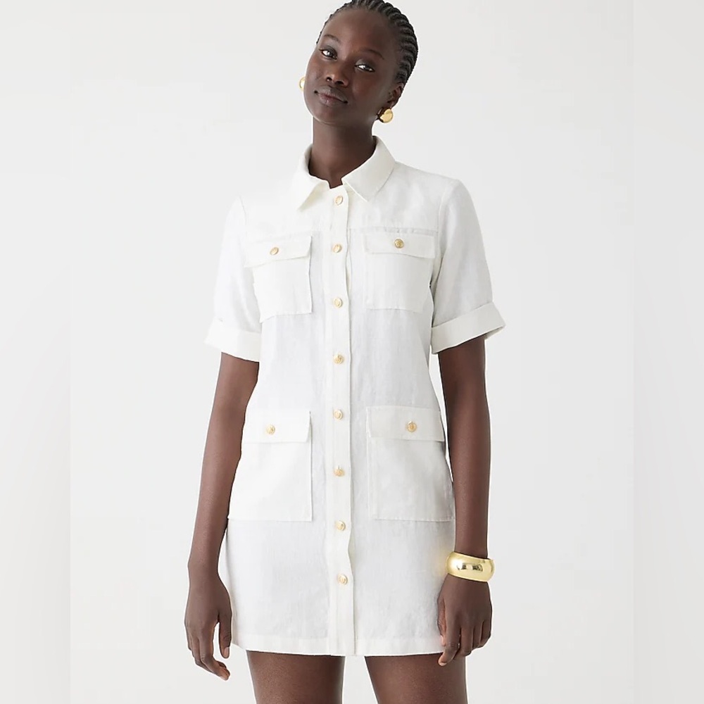 NWT J Crew Gamine shirtdress in linen